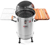 3-in-1 Stainless Steel Barrel: Grill, Bake, Smoke - 25 lbs Capacity, Serves 25, Includes Accessories