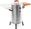 3-in-1 Stainless Steel Barrel: Grill, Bake, Smoke - 25 lbs Capacity, Serves 25, Includes Accessories