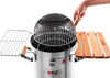 3-in-1 Large Stainless Steel Barrel: Grill, Bake, Smoke - 40lb Capacity, Serves 40, Includes Accessories