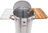 3-in-1 Large Stainless Steel Barrel: Grill, Bake, Smoke - 40lb Capacity, Serves 40, Includes Accessories