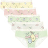 5-Pack Girls' TUTTI FRUTTI Design Ultra-Soft Microfiber Panties with Cotton Lining